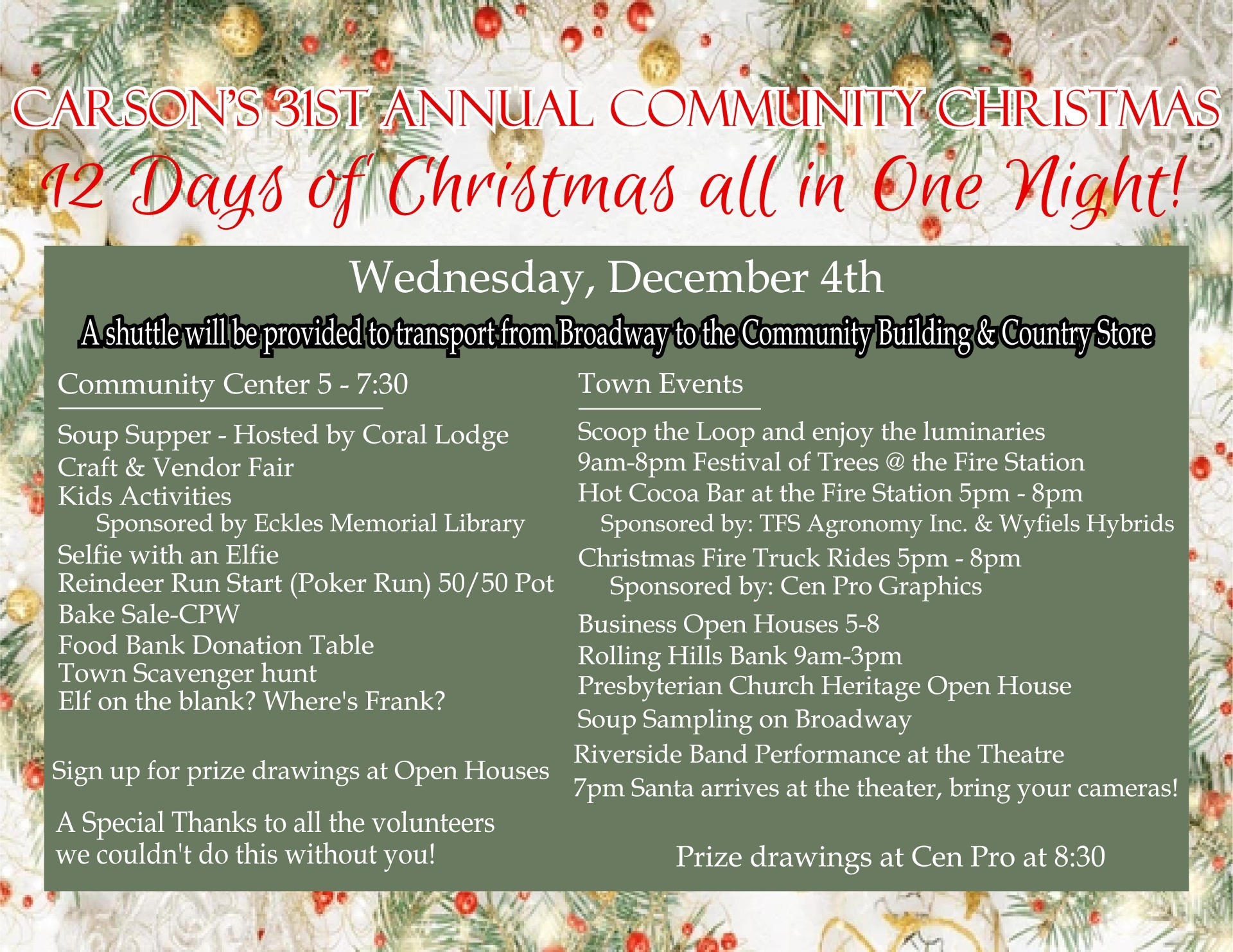 Carson Christmas Event Flyer