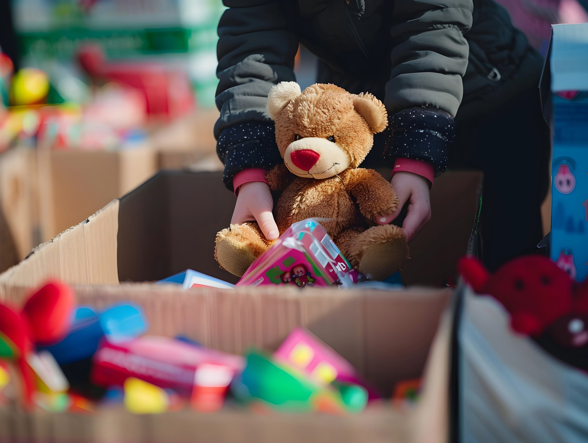 Donating during toy drive