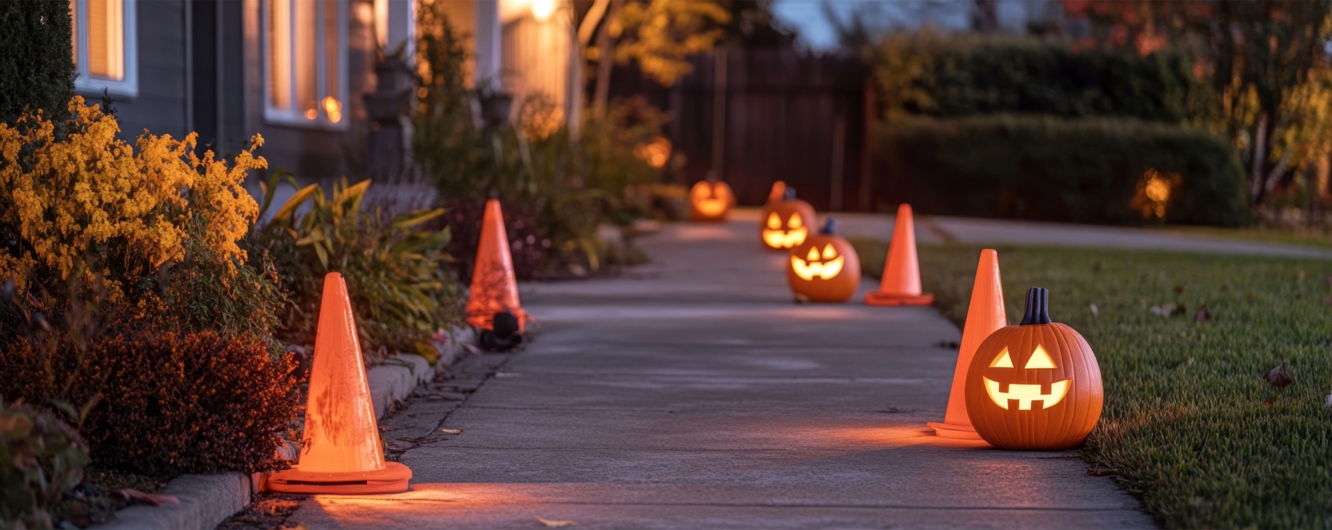 Well Lit Pathway for Halloween