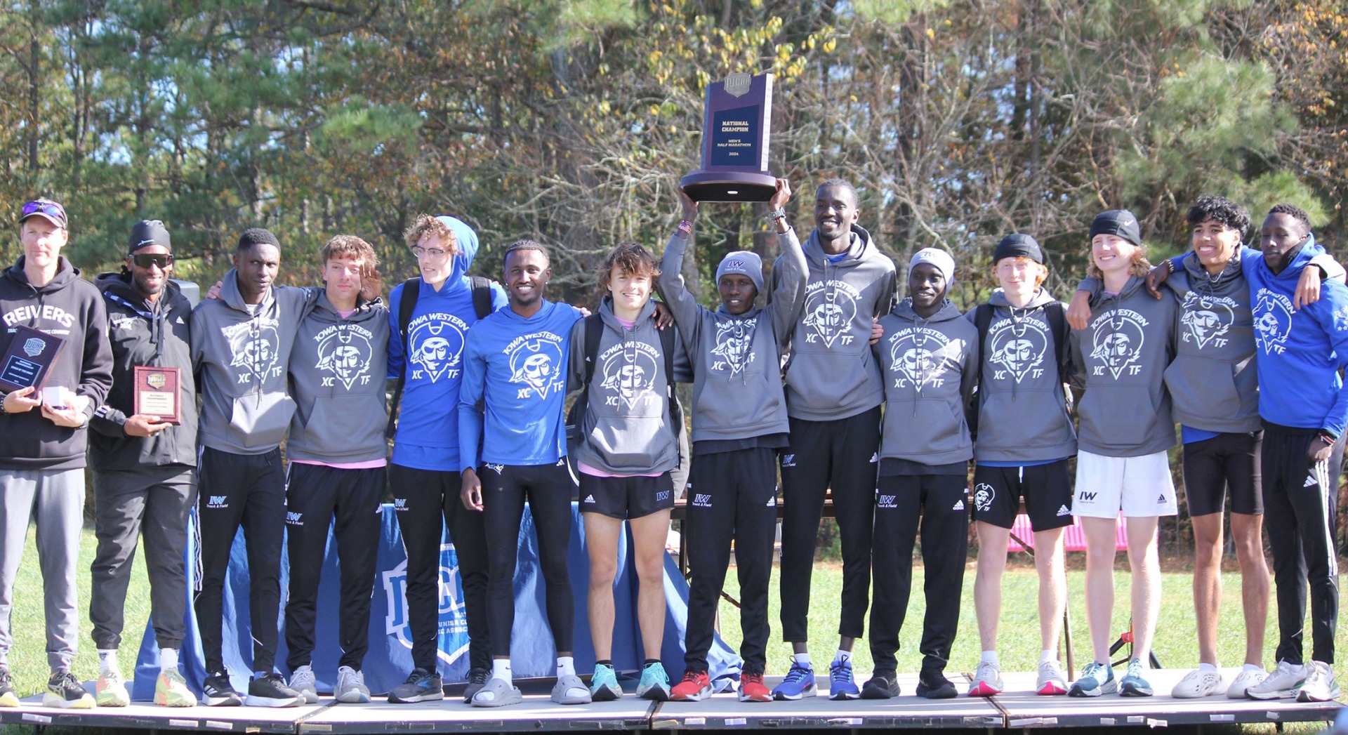 Men's Half Marathon Team Celebrates