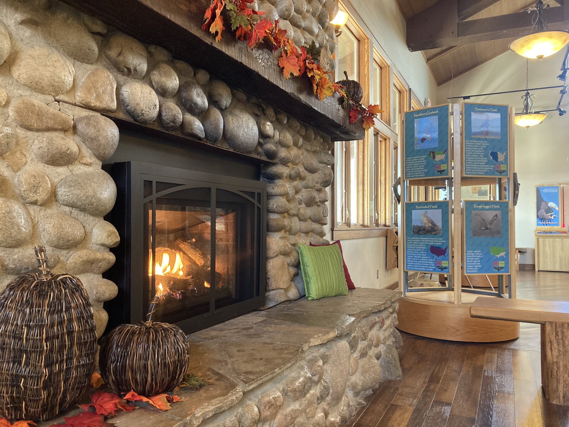 Fireplace at Loess Hills Interpretive Facility 