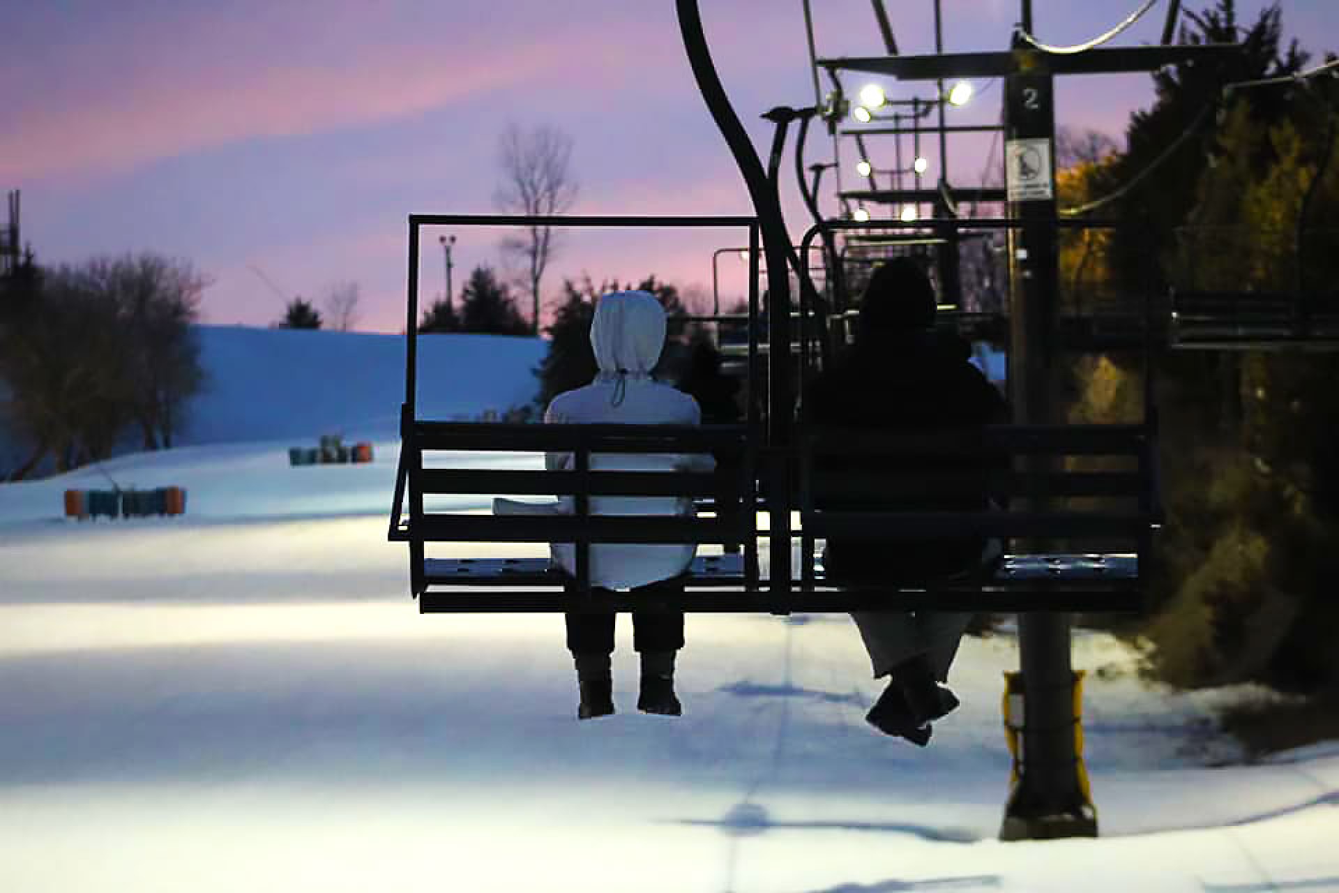 Evening Ski Lift at Mt. Crescent