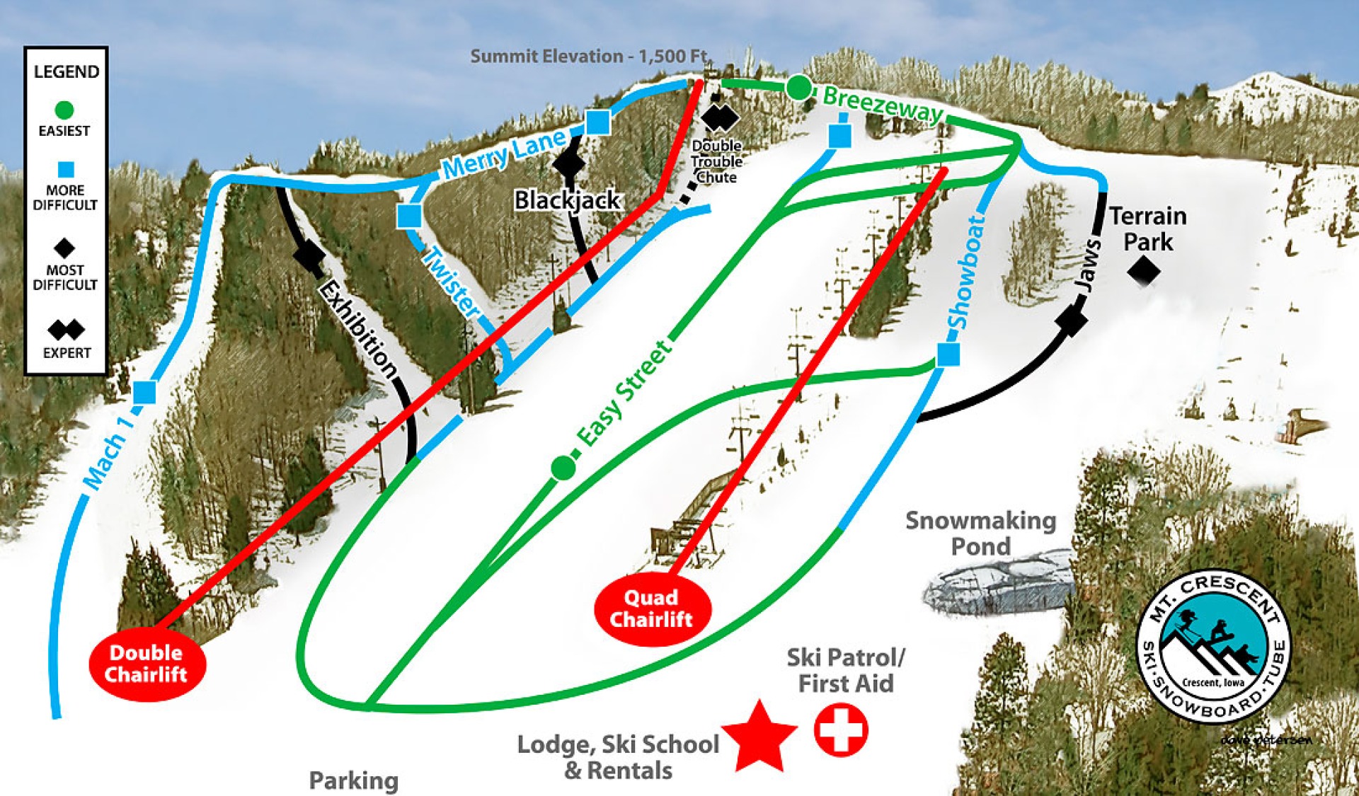 Mt. Crescent Trails Map