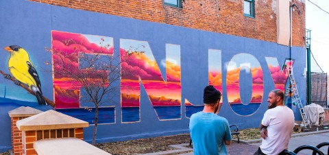 block mural